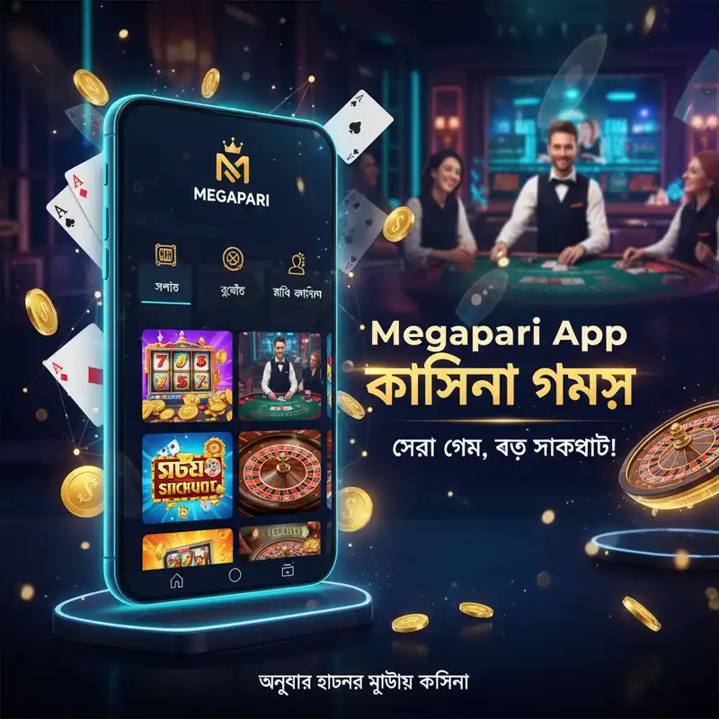 Megapari App ক্যাসিনো গেমস এবং লাইভ ক্যাসিনো ইন্টারফেস
